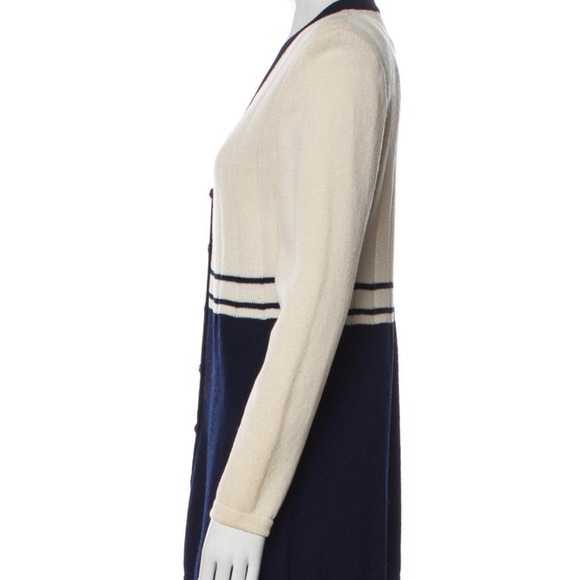 St John Striped V-Neck Sweater - Picture 3 of 10